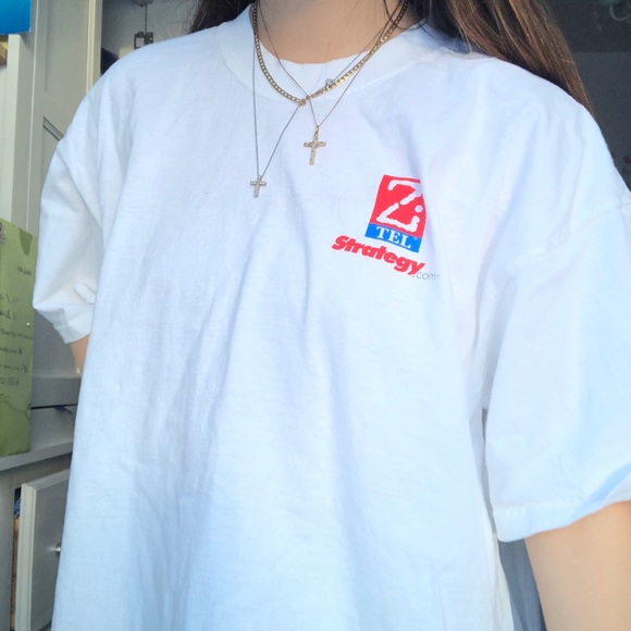 rainbow logo vintage inspired oversized white tee - Picture 2 of 4